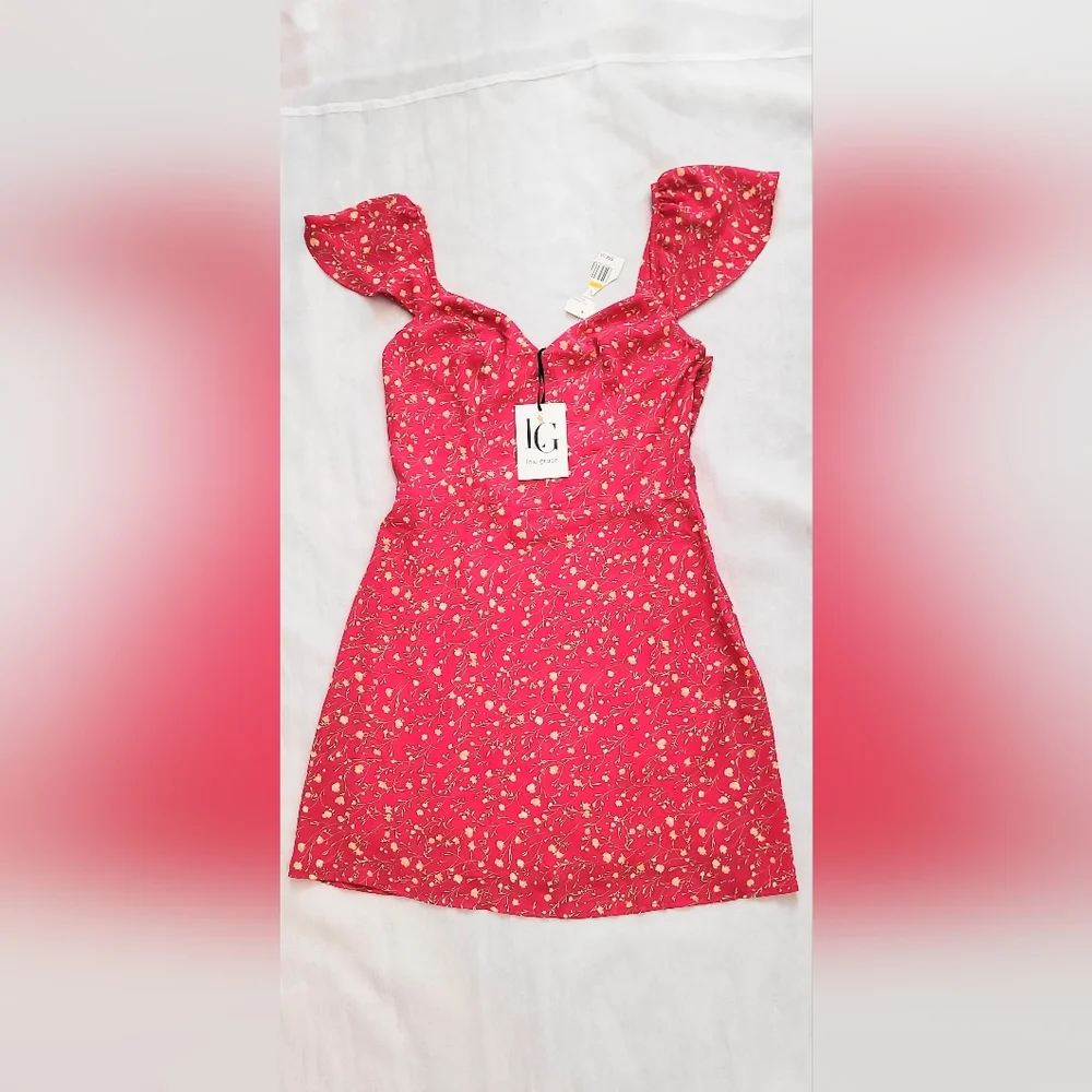 NWT! Summer Garden Party Club Boho Floral Women's Cottagecore Mini Dress Small